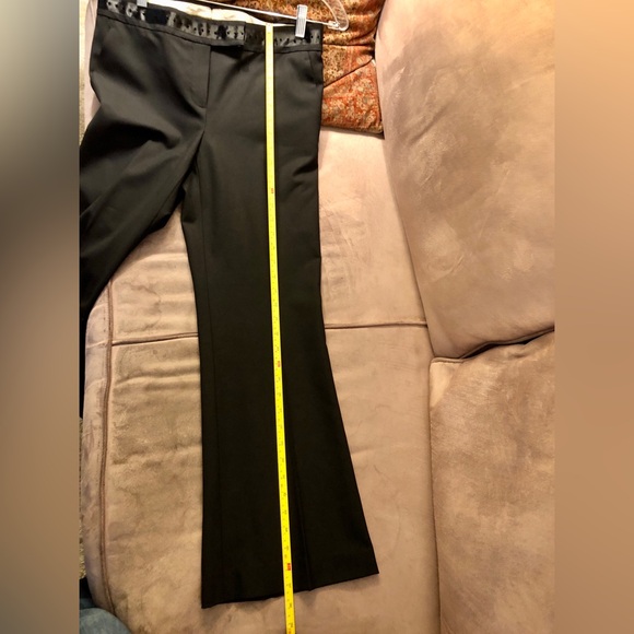 Theory- wool tuxedo pants with satin & crystal waist band - Picture 12 of 12